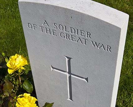 Great war gravestone