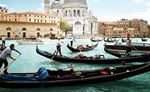 Gondolas on Canal in front of Basilica Santa Maria della Salute