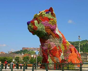 Flower dog from Bilbao