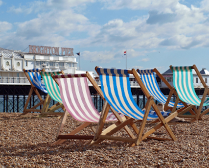 Deckchairs on Brighton Beach